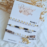 Telefoonnummerarmbandje Zelf Samenstellen